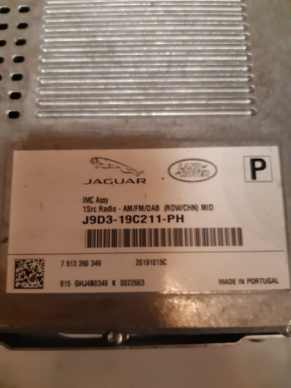 J9D319C216PH Блок управління інформаційною системою Range Rover, Jaguar