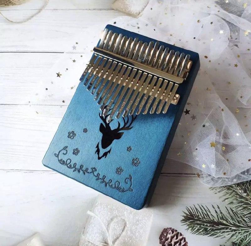 Музыкальный инструмент Калимба 17 key Kalimba Blue Deer - фото 1 - id-p1468005343