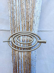 Шпилька для штор ниток овальна слонова кістка матова міцний пластик