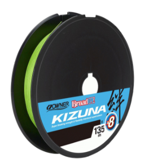Шнур OWNER KIZUNA 56117 Broad PEx8 #0,13 мм 6,7 кг 135 м chartreuse