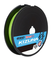 Шнур OWNER KIZUNA 56117 Broad PEx8 #0, 17 мм 9,2 кг 135 м chartreuse