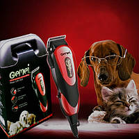 Профессиональная машинка для стрижки животных Gemei GM 1023 с кейсом, груминг собак и котов.