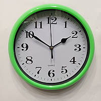 Настенные часы 530 зелёные круглые