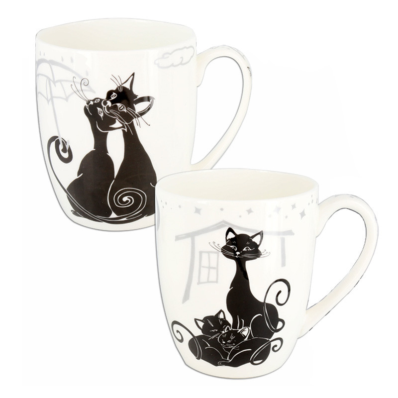 Подарунковий набір 2 чашки Crazy cats, 400 мл (017-2601), фото 1
