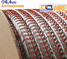 Мет. пружина в бобіні крок петлі 3:1 Ф6,4 (1/4") Червона 92000 кілець ТМ DA клас А