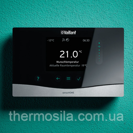 Програмований погодозалежний регулятор Vaillant sensoHOME VRT 380f з сенсорним управлінням, безпровідний