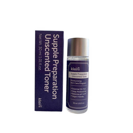 Пом'якшувальний тонер Dear, Klairs Supple Preparation Unscented Toner, 30 мл, фото 1