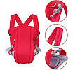Дихаючий анатомічний Ерго Рюкзак-кенгуру для перенесення малюків від 4-х місяців 5 позицій м'яка вставка Червоний, фото 3