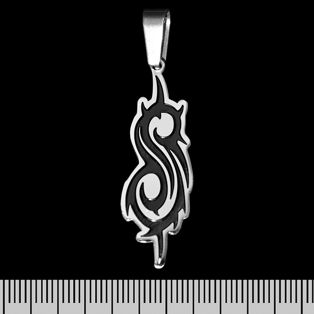 Кулон Slipknot (S logo black) (ptsb-115) фігурний, фото 1