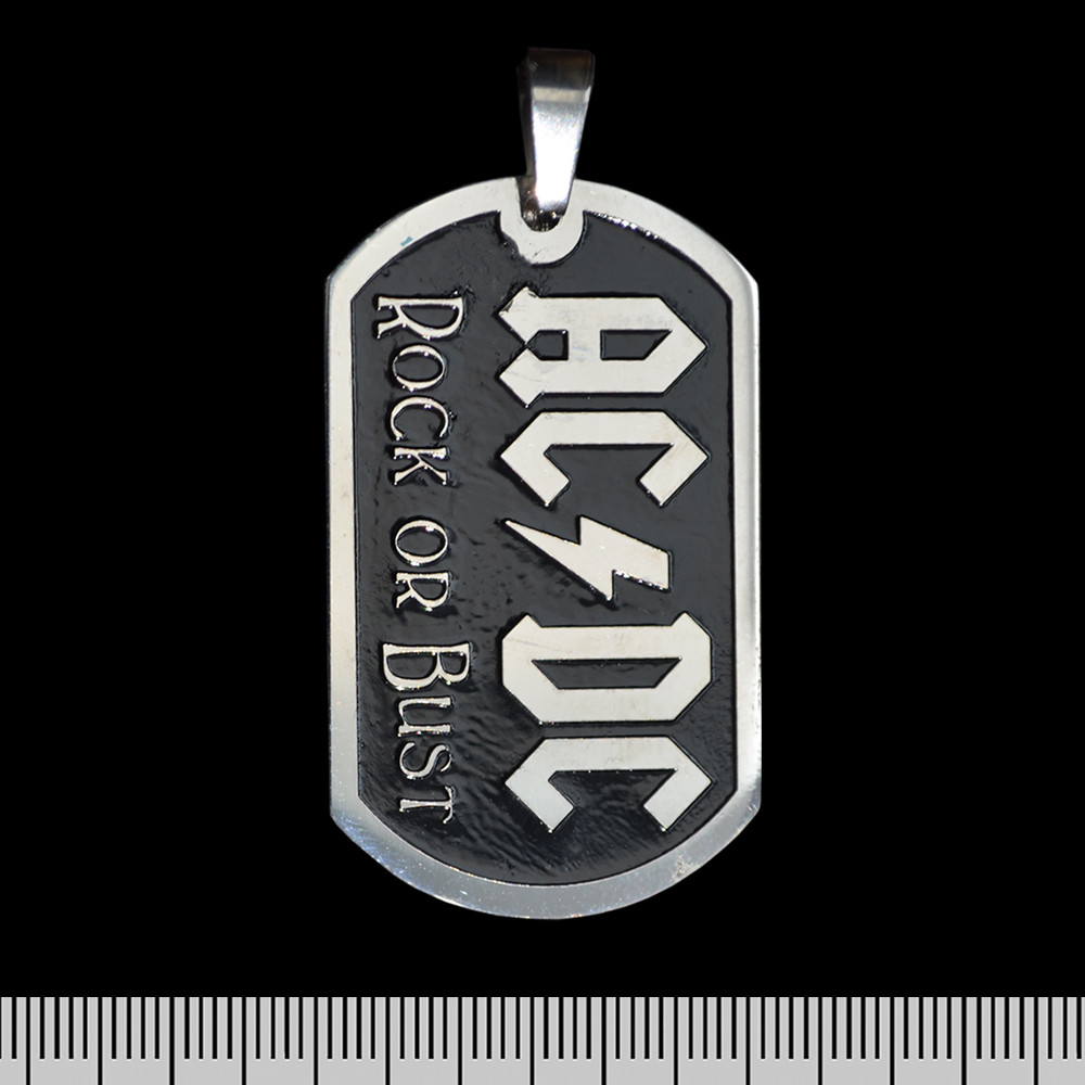 Кулон AC/DC "Rock Or Bust" (ptsb-004) жетон, фото 1