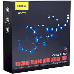 Світлодіодна стрічка Baseus GAMO Cool Чорний USB 1.5м RGB (DGKU-01) Чорний