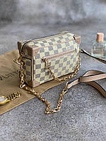 Женская сумка клатч Louis Vuitton Mini Soft Trunk M840 бежевая