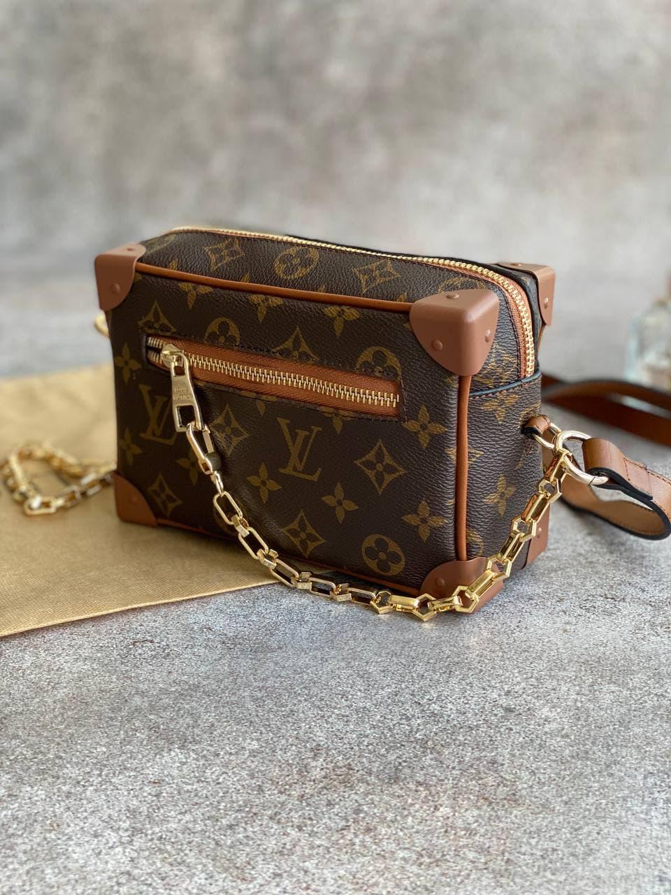 Жіноча сумка клатч Louis Vuitton Mini Soft Trunk M841 коричнева, фото 1