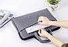 Світло-сіра сумка для документів А4 з тканини код товару 10992, фото 8