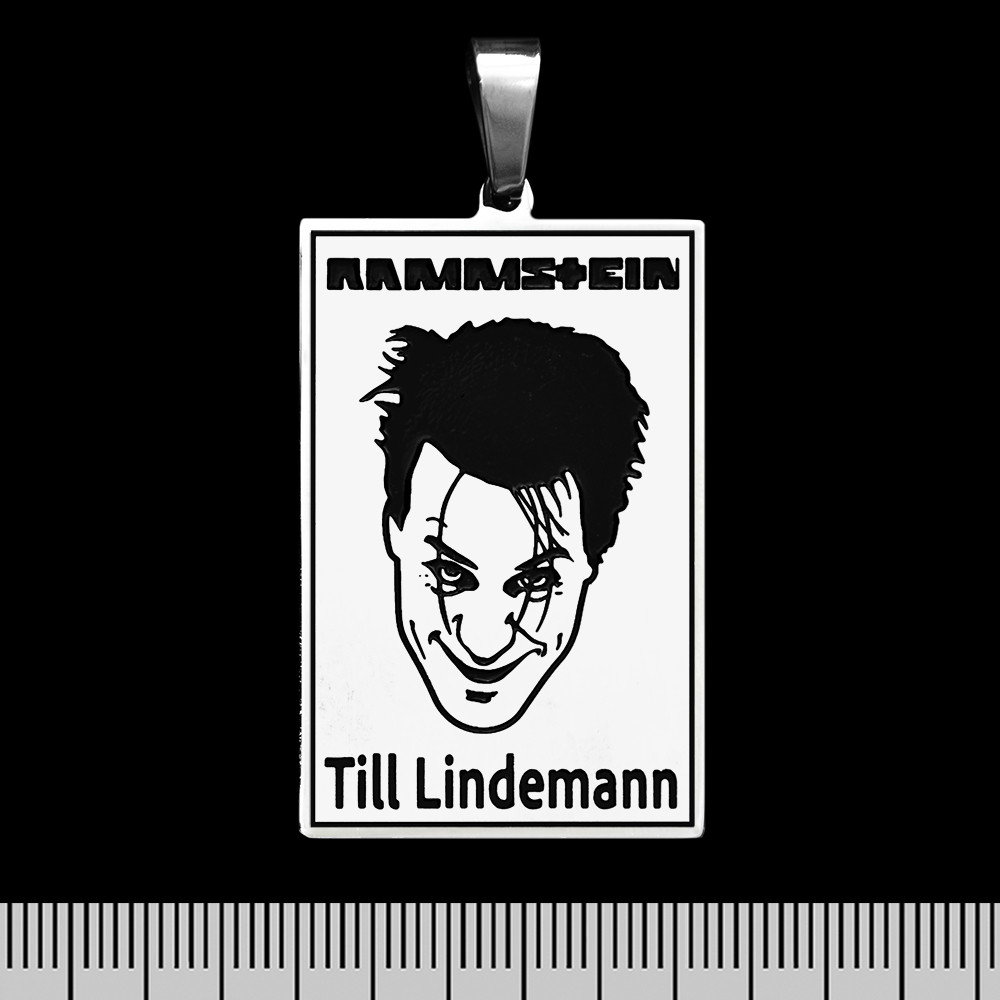 Кулон Rammstein (Till Lindemann) (ptsb-097) прямокутний