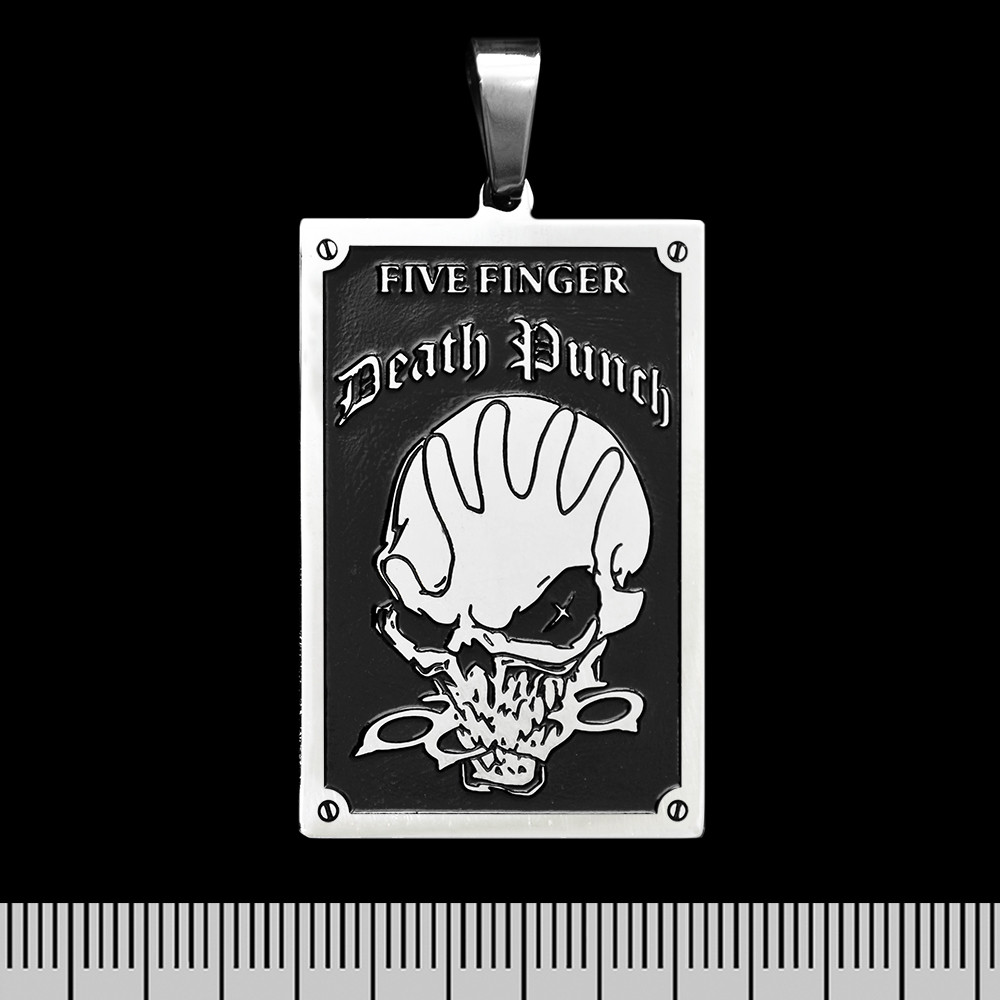 Кулон Five Finger Death Punch (Knucklehead) (ptsb-032) прямокутний