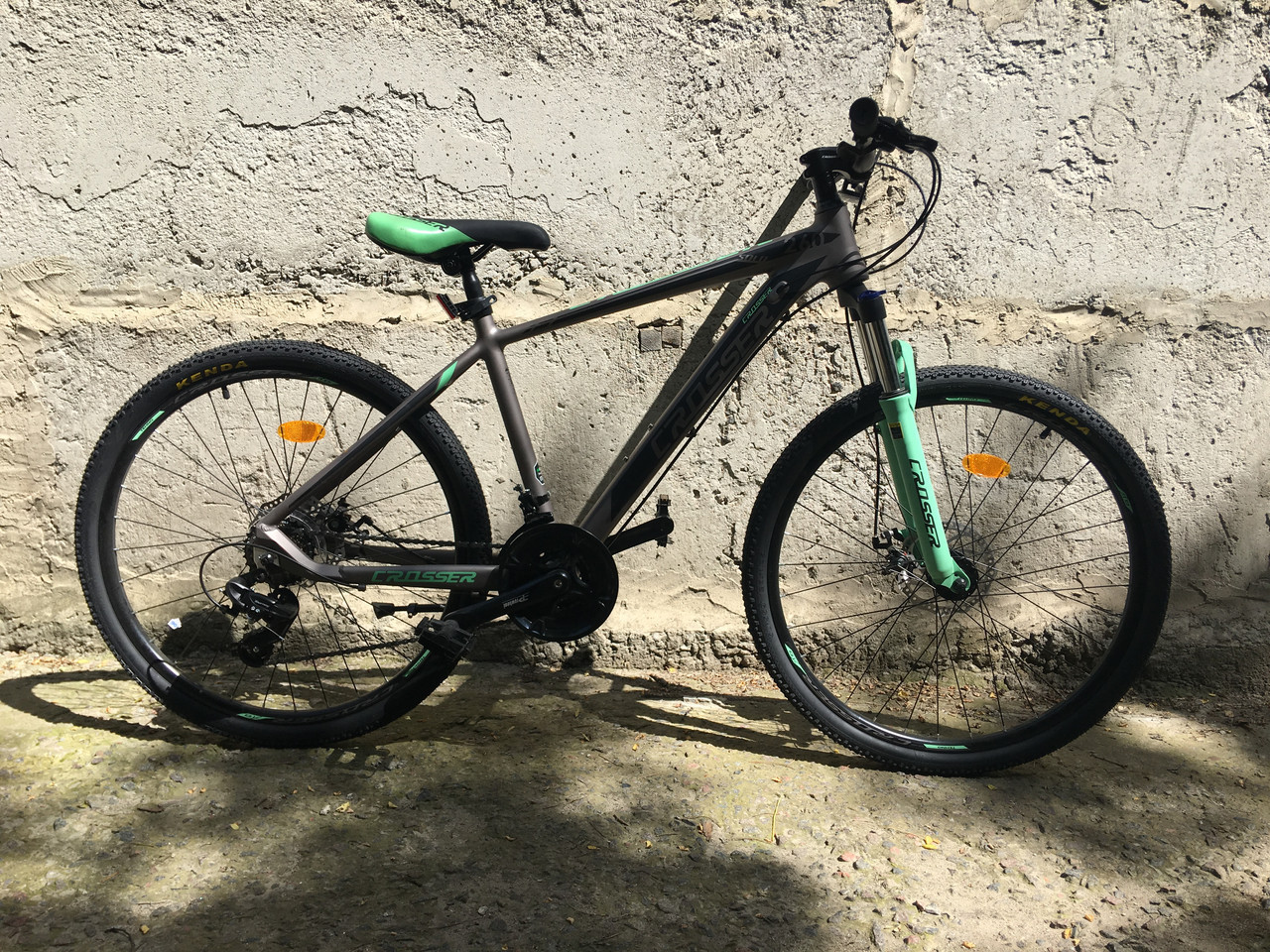 Велосипед найнер Crosser Solo 29" (рама 21, 21S) Hidraulic Shimano 2021 сіро-зелений