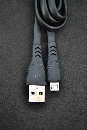 Кабель Usb Micro USB 4you Sula black (2.4A, 1м, Silicone), фото 3