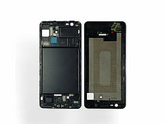 Рамка дисплея Samsung A750 A7 2018 Black сервісний оригінал (знята з апарата) з потертостеми