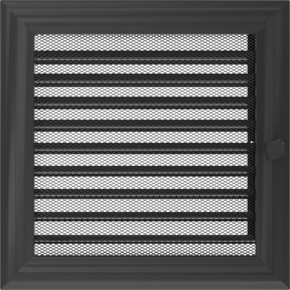 Решітка Oskar графітова з жалюзями 22x22