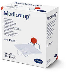 Серветка Medicomp 10см х 10см 2шт з нетканого матеріалу
