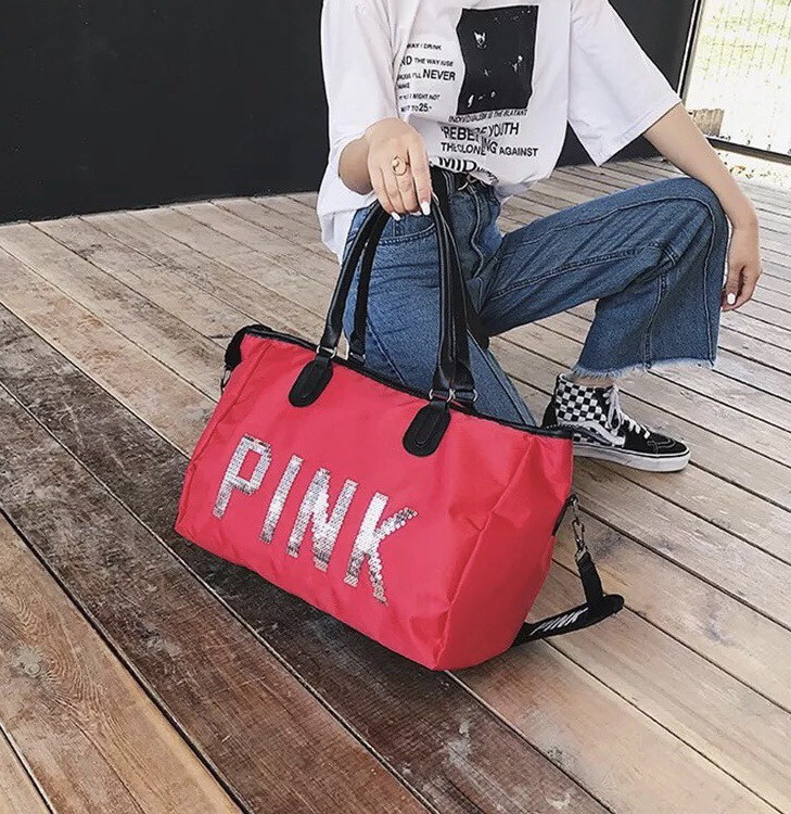 Спортивна Сумка велика PINK жіноча червона