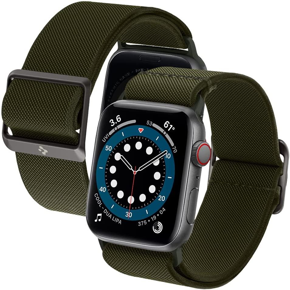 Нейлоновый ремешок Spigen для Apple Watch (42/44/45/49 mm) - Band Lite Fit, Khaki (AMP02288)