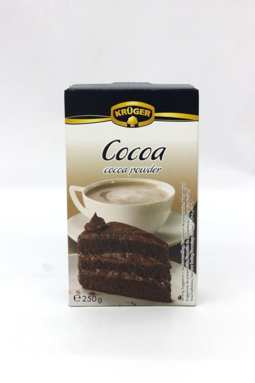 Какао Kruger Cocoa powder 250g, какао-порошок, розчинний