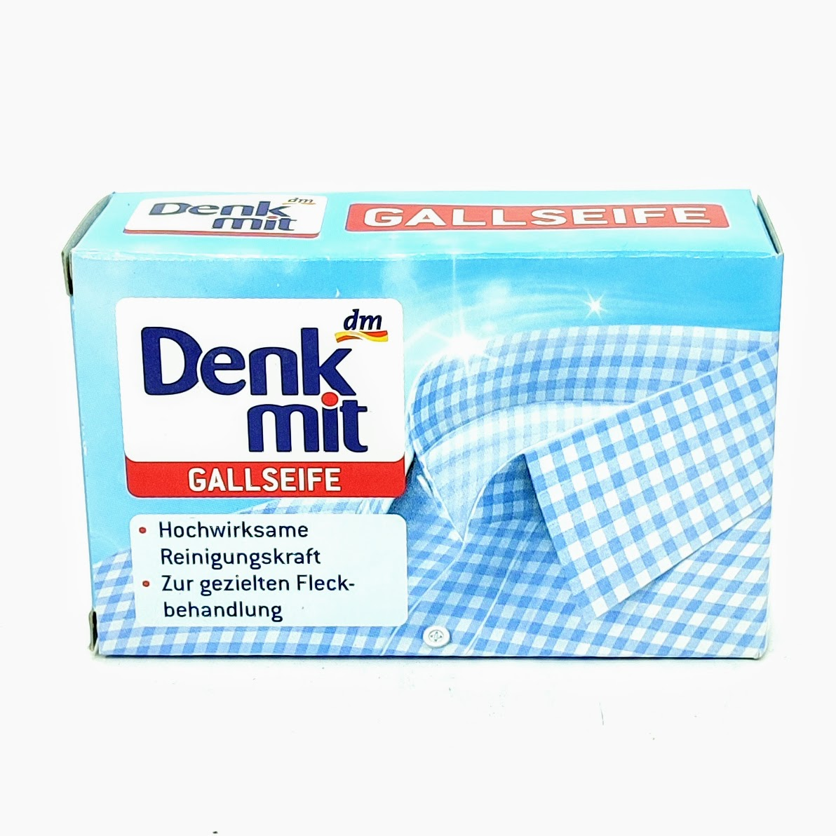 Мило для видалення плям з жовчю DenkMit Gallseife для всіх типів тканин 100гр, тверде мило-плямовивідник