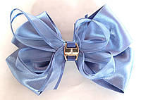 Заколка бант Fashion 11х8 см, блакитна