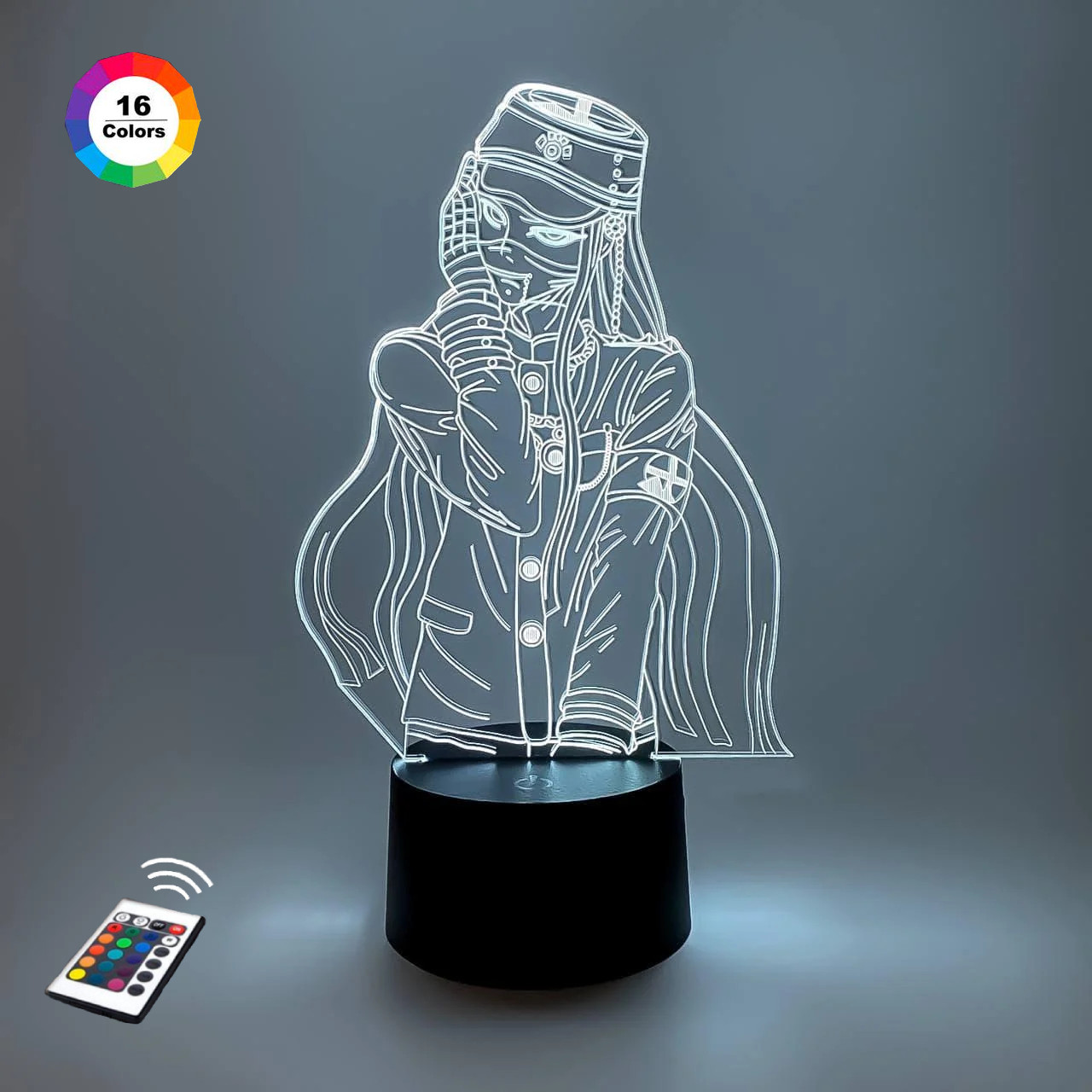 3D нічник "Корикаьо Шингуджі" (УВАЧНЕ ЗОБРАЖЕННЯ) + пульт ДК + мережевий адаптер + батарейки (3ААА) 3DTOYSLAMP