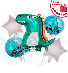 Повітряні кулі "Діно", набір - 5 шт., якісний матеріал