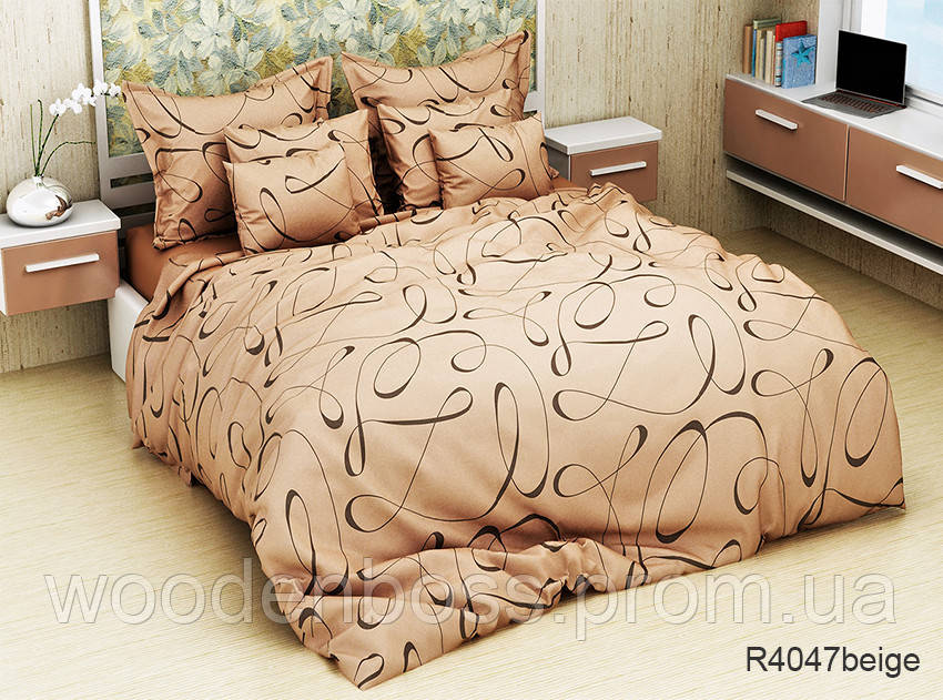 ТМ TAG Комплект постільної білизни R4047beige