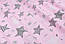 Бязь "Візерункові зірки" графітові на рожевому (№2263а), фото 3