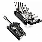 Велосипедний мультитул 15 в 1 / Кишеньковий набір інструментів для велосипеда, фото 2