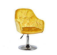 Кресло парикмахера Марио MARIO CH - BASE желтый бархат