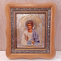 Ікона Ангела Хранителя, лик 15х18 см, в світлому дерев'яному кіоті
