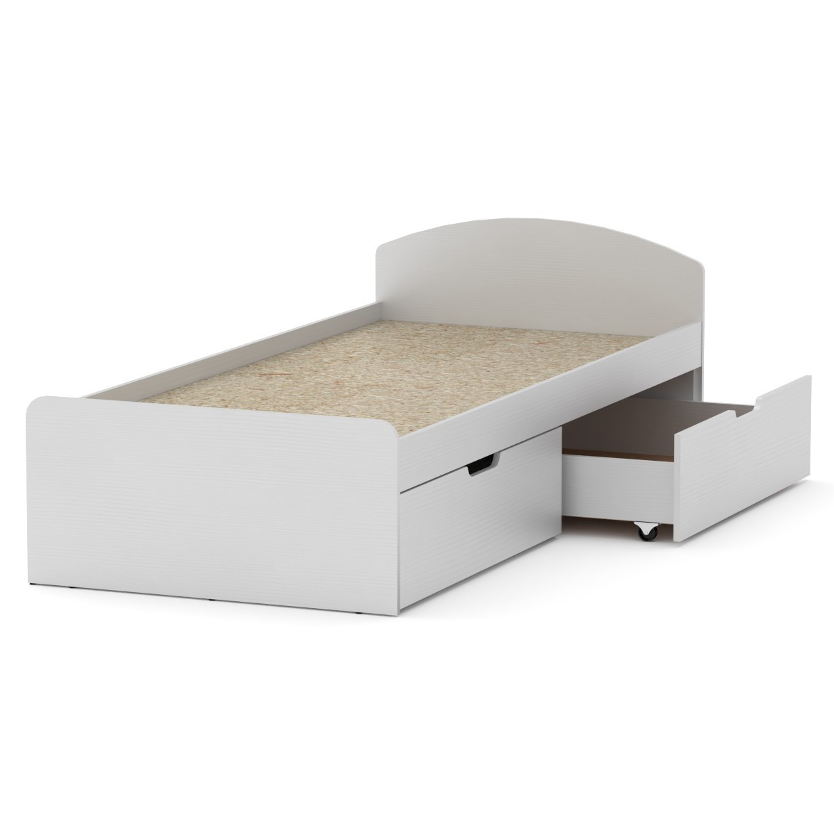 Ліжко з матрацом 90+2 німфея альба (білий) Компаніт (94х204х95 см)