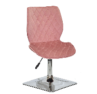 Стілець Toni 4CH-Base теракотовий 1018 оксамит на хромованій квадратній опорі з регулюванням висоти сидіння, фото 3