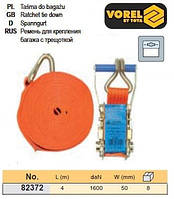 Ремень ремінь кріплення багажу тріщатка 4т 1600daN 50мм х 4м VOREL-82372