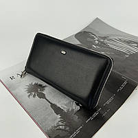 Мужской кожаный кошелек клатч портмоне на молнии Petek черный, фото 5