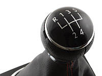 VW Golf V 03-08 ручка переключения передач + черный чехол с хромированной рамкой 5 передач,