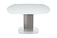 Розкладний стіл Nicolas Houston 130-190х105см білий з матовою скляною стільницею на одній ніжці, фото 9