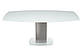 Розкладний стіл Nicolas Houston 130-190х105см білий з матовою скляною стільницею на одній ніжці, фото 10