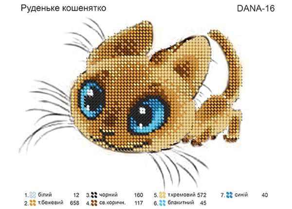 Заготовка на тканині Руденьке кошеня