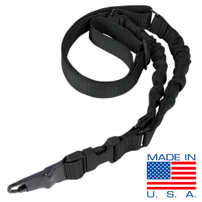 Одноточковий ремінь стрілецький Condor ADDER Double Bungee One Point Sling US1022 Чорний