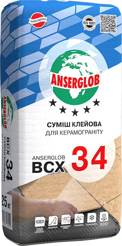 Клей для керамограніту Anserglob ВСХ 34