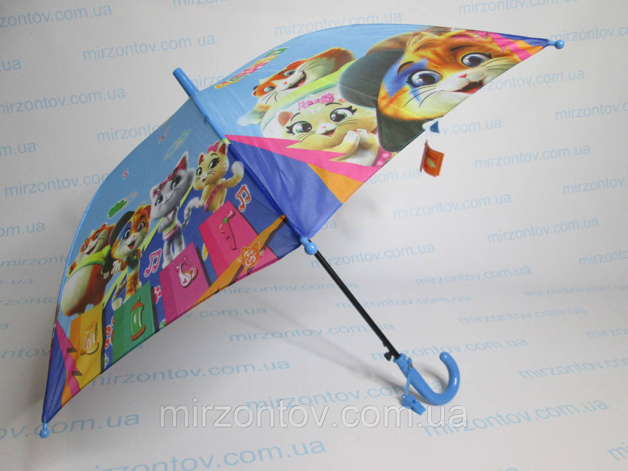Подростковый зонт с котиками 5 - 10 лет - фото 2 - id-p1468305848