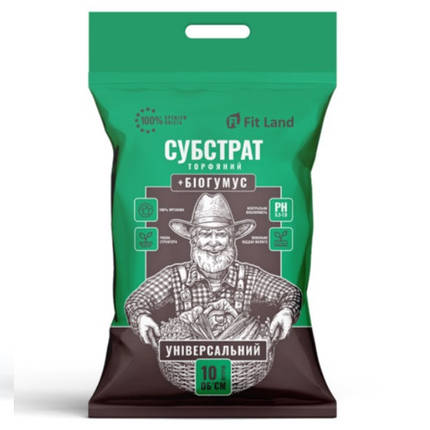 Субстрат торф'яний з біогумусом Fit Land, 10 л, фото 2
