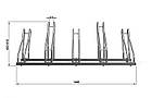 Велопарковка на 5 велосипедів Krosstech Cross Save-5 з встановленням під кутом, фото 3